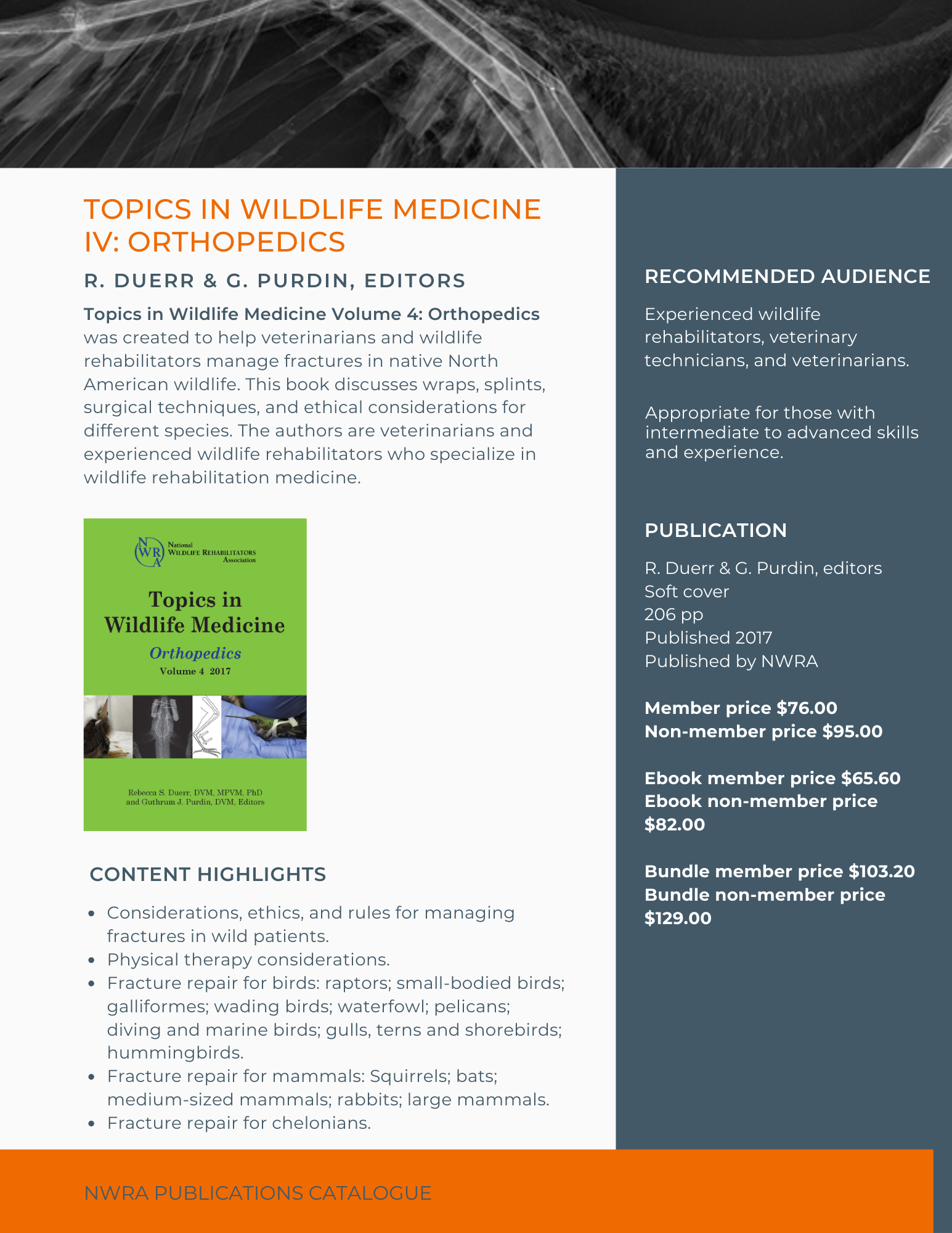 Topics in Wildlife Medicine Volume 4: Orthopedics – National